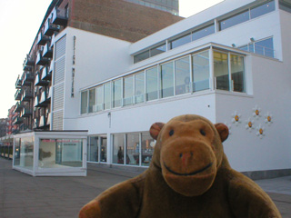 Mr Monkey outside the Design Museum