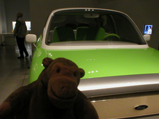 Mr Monkey with the 021C concept car