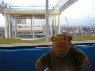 Mr Monkey at the top of the wheel