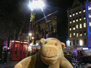 Mr Monkey watching the BAFTA banners coming down