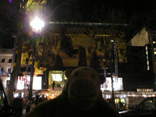 Mr Monkey in Liecester Square at night