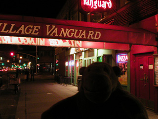 Mr Monkey outside the Village Vanguard jazz club