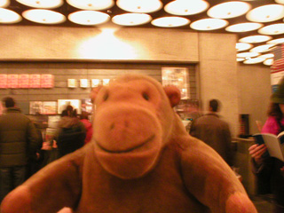 Mr Monkey in the lobby of the Whitney