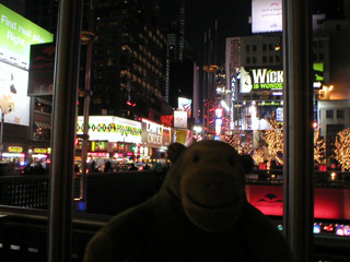 Mr Monkey looking down Seventh Avenue