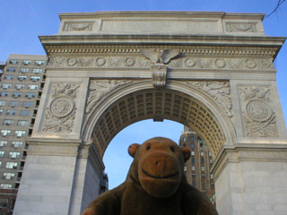 Mr Monkey under the Washington Arch