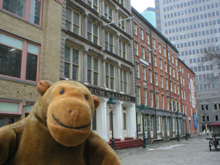 Mr Monkey outside the Seaport Museum Gallery