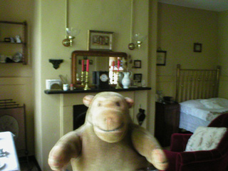 Mr Monkey in the 1880s almshouse room