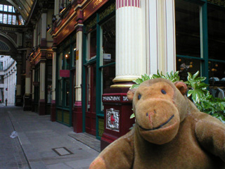 Mr Monkey inside Leadenhall Market