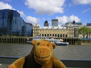 Mr Monkey passing the old Billingsgate fish market