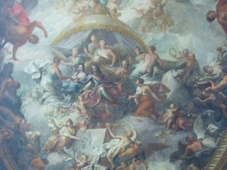 Detail of the ceiling of the Painted Hall