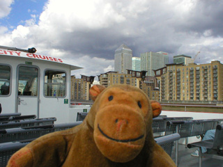 Mr Monkey sighting Canary Wharf from a distance