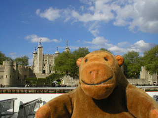 Mr Monkey passing the Tower of London