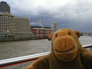 Mr Monkey looking towards the OXO tower
