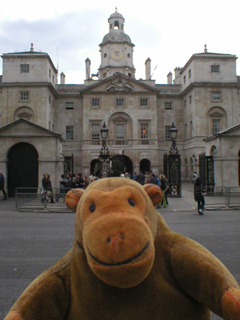 Mr Monkey outside Horseguards