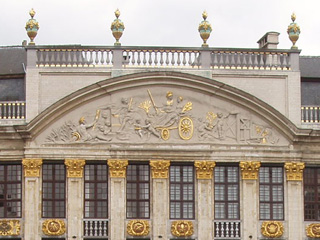 Close up of the frieze of the Maison des Ducs de Brabant