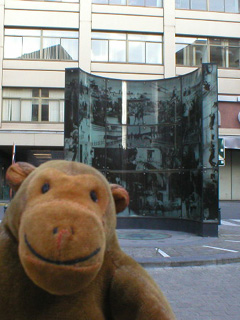 Mr Monkey with an odd display of film stills