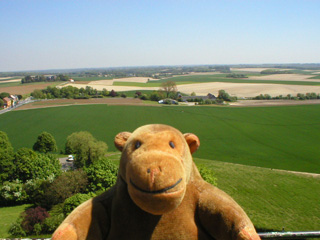 Mr Monkey looking towards La Haie-Sainte