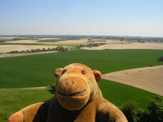 Mr Monkey looking east across the battlefield