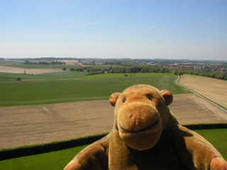 Mr Monkey looking toward Hougoumont farm