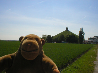 Mr Monkey looking back at the Lion Mound