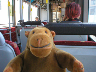 Mr Monkey on a Belgian bus