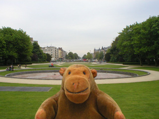 Mr Monkey looking east across the dry pool