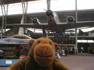 Mr Monkey underneath a Junkers 52