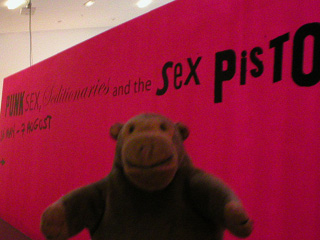 Mr Monkey leaving the exhibition