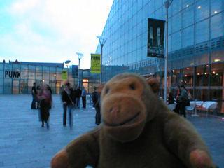 Mr Monkey scampering away from Urbis