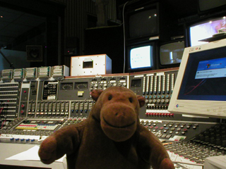 Mr Monkey with a sound desk