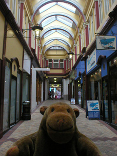 Mr Monkey in a Victorian arcade