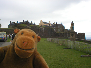 Mr Monkey outside Stirling Castle
