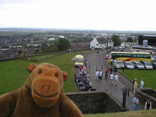 Mr Monkey looking down on the Esplanade from the Outer Defences