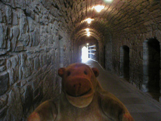 Mr Monkey in a passage beneath the Palace