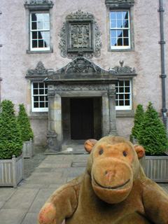 Mr Monkey inspecting the old front door