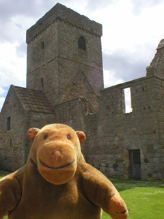 Mr Monkey walking west from the abbey