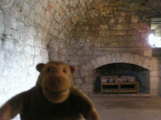 Mr Monkey in the hall of the tower house