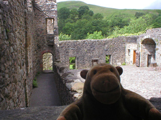 Mr Monkey looking down on the corridor in front of the chamber range
