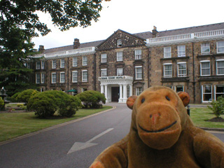 Mr Monkey outside the Cedar Court hotel