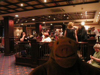 Mr Monkey in the bar at the Cedar Court Hotel