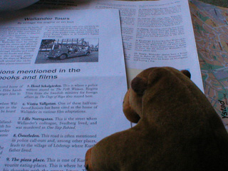 Mr Monkey comparing two versions of a tour route