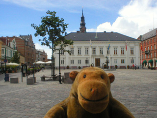 Mr Monkey looking across Stortorget