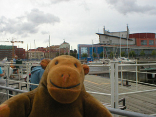 Mr Monkey on the quay at Lilla Bommen