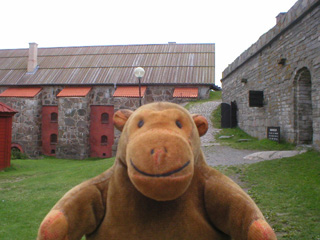 Mr Monkey in the courtyard of the fortress