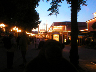 Mr Monkey looking at the railway station from the dock