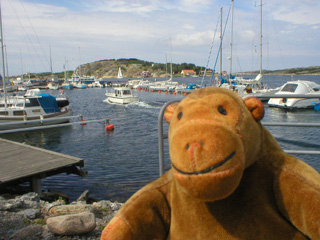 Mr Monkey on the quay at Tången