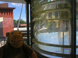 Mr Monkey looking at the light aboard the Finngrundet