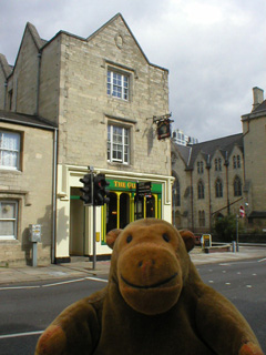 Mr Monkey opposite the Glue Pot pub