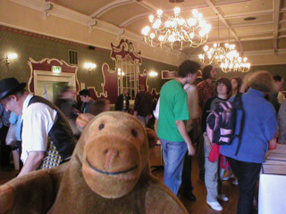 Mr Monkey in the ballroom of the Goddard Hotel