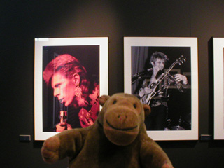 Mr Monkey with a couple of Bowie pictures